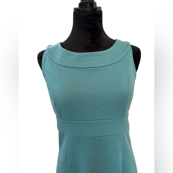 LOFT Teal Sleeveless A-Line Career Dress Size 4 - Picture 2 of 9
